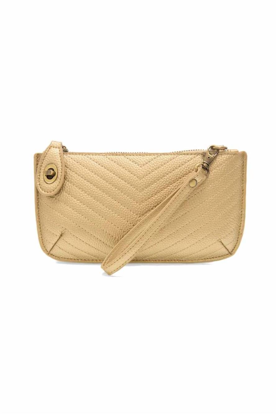 NEW JOY SUSAN quilted mini wristlet in gold